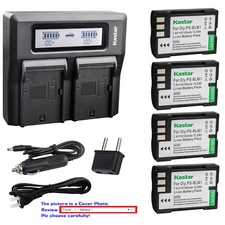 Kastar Battery LCD Dual Fast Charger for Olympus OEM BLM-1 Original BLM-01 BLM1