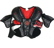 New Warrior Hitman Lacrosse Shoulder Pads Black Red Sz Small Adrenaline X2