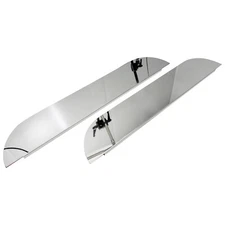 Pair Stainless Steel 5" Chopped Window Trim For 2005+ Peterbilt 379/386/389