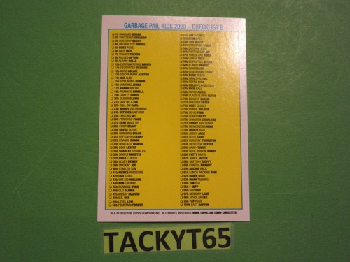 2020 GPK LATE TO SCHOOL SINGLE CARD(S) NEW YOU CHOOSE - Picture 80 of 80
