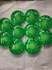 10xAbdeckungskappe, Kirmes Beleuchtung, Höpler, Diamantschliff, Grün