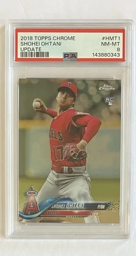 2018 Topps Chrome Update Shohei Ohtani Rookie Card #HMT1 PSA 8 NM-MT L.A. Angels