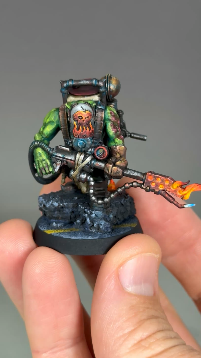 painted kommandos kill team ork nobz miniature warhammer 40k burna