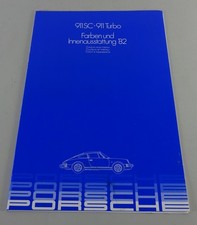 Porsche 911 SC / 911 Turbo Brochure Colors And Interior 1982 Model Year