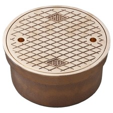 JAY R. SMITH MFG. CO 4890C04PB Floor Cleanout,Polished Bronze 45DT61
