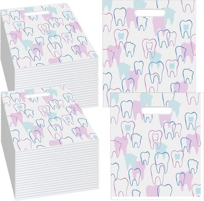 300 Pcs Dental Tooth Merchandise Goodie Bags for Hyginiest Dentist Patient Care