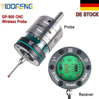 【DE】CNC Wireless 3D Probe Finder with Receiver,LED display 0.001mm Accuracy IP67