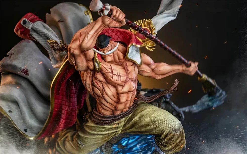 Figurine One Piece Whitebeard Edward Newgate – Forme De Bataille Lumineuse PVC 29 Cm – Collector Éclairage LED, Cadeau Fan Anime