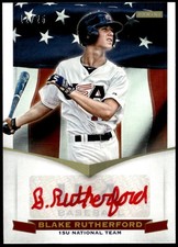 2012 Panini USA Baseball #17 Blake Rutherford 15U National Team Auto Red #/25 E5