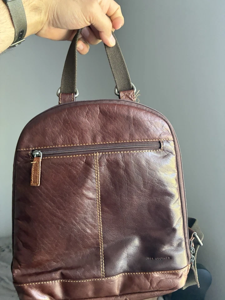 BOLSO CONVERTIBLE Jack Georges CUERO "Voyager" MARRÓN Unisex Foto 2 de 4