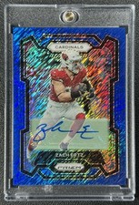 ZACH ERTZ 2023 PANINI PRIZM #6 AUTO BLUE SHIMMER 21/25 CARDINALS