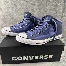 Converse CTAS High Street Indigo Storm Blue Men  s Size 11.5 Mid Canvas Sneakers