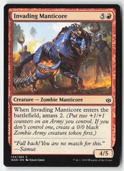 Invading Manticore - War of the Spark - MTG Common #134