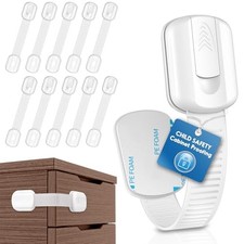 10 Pack Cabinet Locks Baby Proofing, SOGUDE Child Proof 10pcs, White