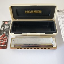 Vintage M Hohner Marine Band Harmonica No 1896 Key of C A440 w/ Original Box