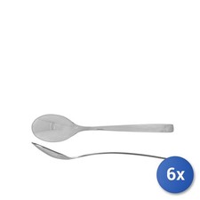 6 Coffee Spoons In Stainless Steel Gaia, Silver