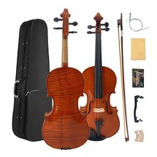 Advanced Violin Outfit One-Piece Flamed Maple Back Master-Made with Rich Tone