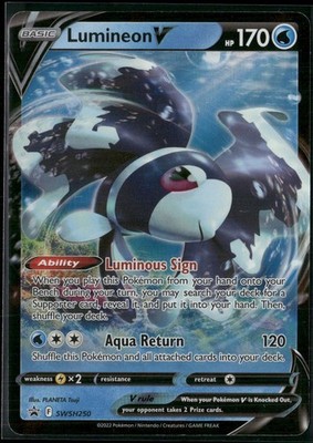 Pokemon - Lumineon V SWSH250 Black Star Promo Sword & Shield LP+