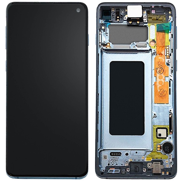 Ersatzdisplay Galaxy S10 Kompatibel, Scheibe Vormontiert – Blau-image
