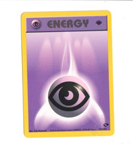 Pokemon Psychic Energy Purple Card 129 RARE ERROR? Mark right bottom corner Mint