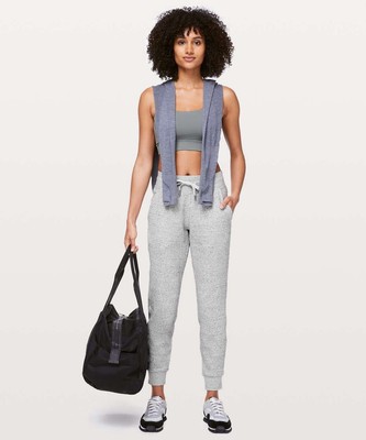 Lululemon Warm Down Jogger II 28'' Heathered Melody Light Gray Size 4