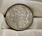 1889 US Morgan Silver Dollar $1 AU (Cleaned)