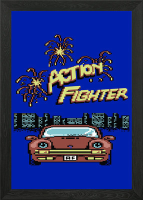Action Fighter Gerahmtes Wandbild Poster Leinwanddruck Bild
