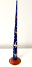 Vintage 1950s Kirchhof Litho Tin Party Horn Noisemaker New Years Eve Dancers 17"