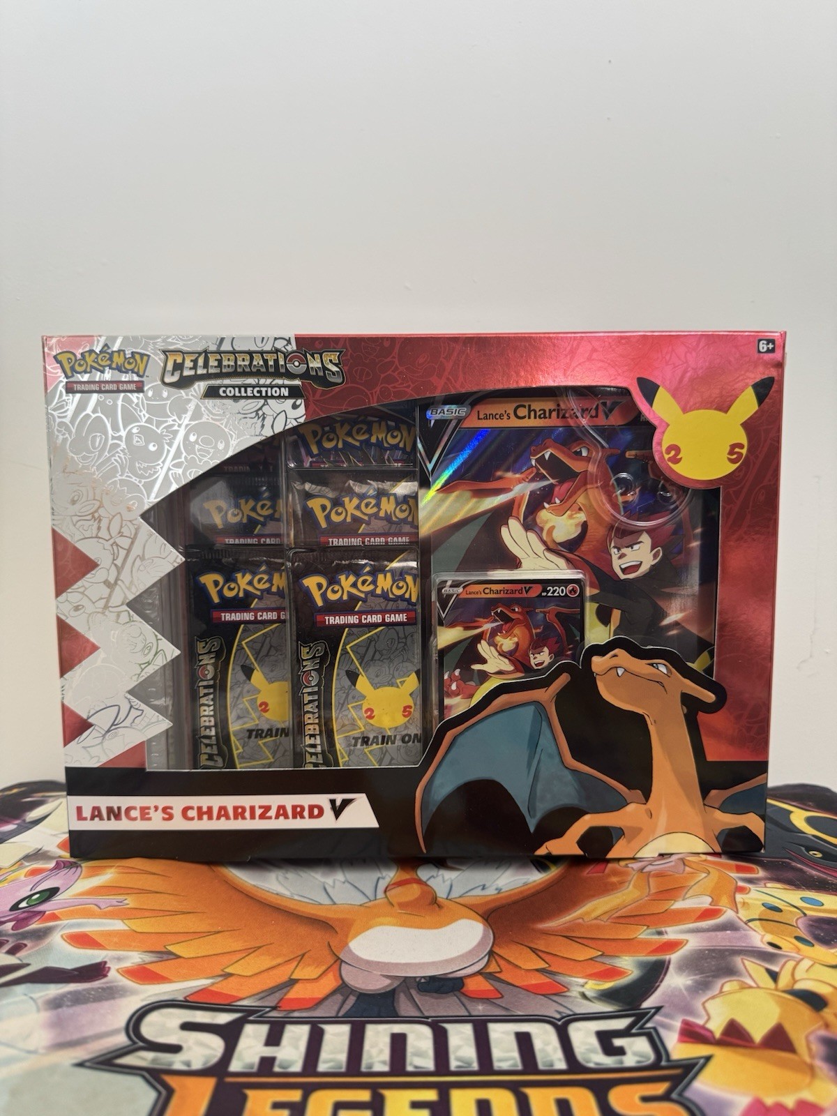Pokemon Celebrations 25th Anniversary ' Lance's Charizard V ' Box - BRAND NEW