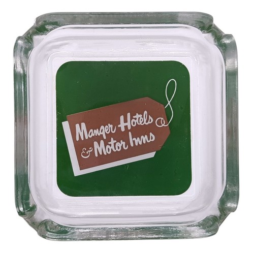 Circa 1969 Manger Hotels & Motor Inns Glass Ashtray VTG Rochester NY Tobacco MCM