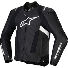 Alpinestars Missile V3 Leather Motorbike Motorcycle Jacket Black White