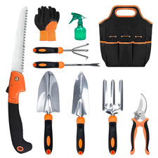 Garden Tool Set, Stainless Steel Heavy Duty Gardening Tool Set, with Non-Slip Ru