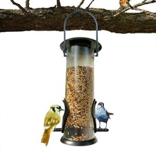 Pet Bird Feeder Feed Station Hanging Garden Plastic Birds Food Dispenser Feeders