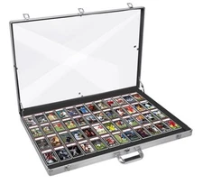 Aluminum Glass Display Case XL Locking Tabletop Case for Cards Jewelry