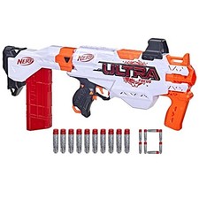 NERF Ultra Focus Motorized Blaster, 10-Dart Clip Amazon Exclusive 