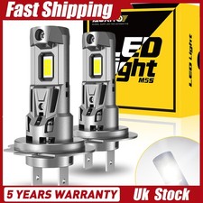 2x H7 LED Headlight Bulb Kit High Low Beam 100W 50000LM Super Bright 6500K White