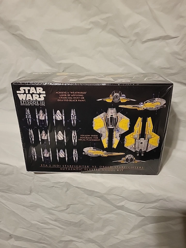 AMT MODEL KIT ETA 2 JEDI & DROID STARFIGHTERS SET STAR WARS 1/48  AMT1436 Sealed - Image 3 of 3