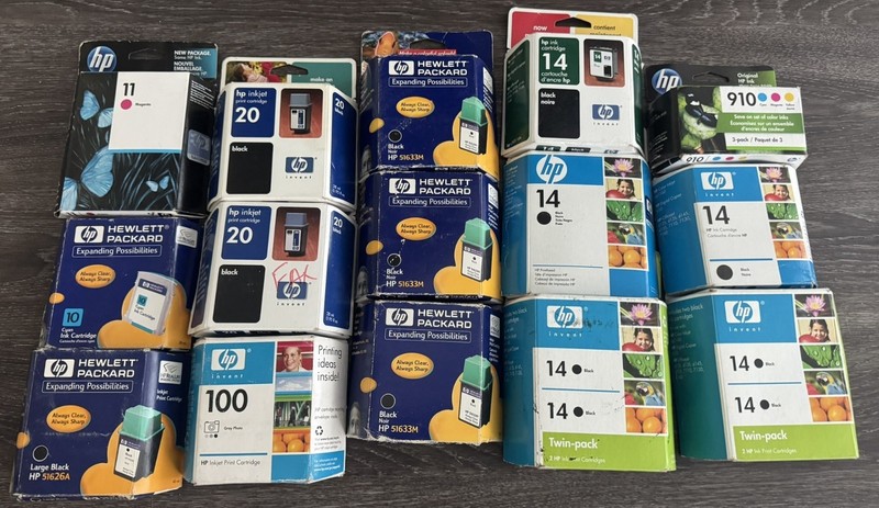 HP Printer Ink Lot of 15 - New *Expired*