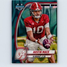 2024 Bowman University Chrome Austin Mack #87 Teal Lava Alabama Crimson Tide