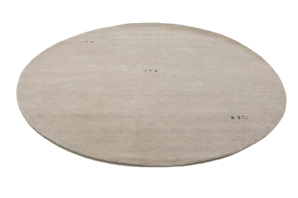 Handmade 6X6 Round Gabbeh Rug Modern Tribal Pictorial Wool Carpet Home Decor - Image 2 of 4