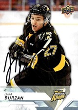 Luka Burzan - Signed 2018-19 Upper Deck CHL Card #241