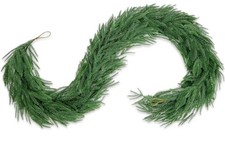 6FT Christmas Garland Real Touch Artificial Norfolk Pine Garland,Fake Green 1