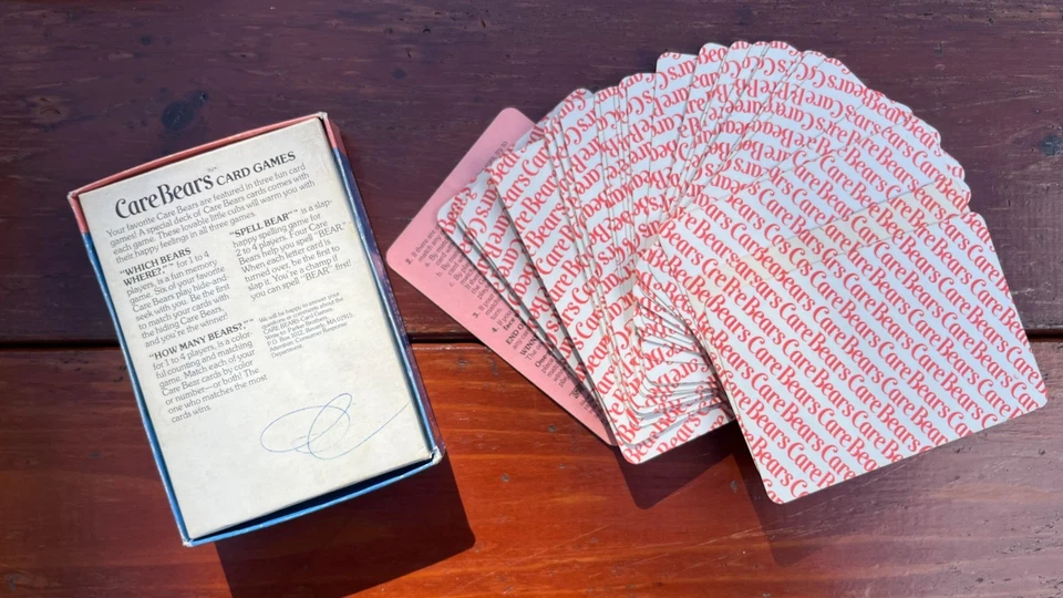Juego de cartas Care Bears 1983 vintage ¿Cuántos osos? JUEGO COMPLETO Parker Brothers Foto 4 de 4