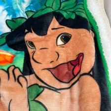 Lilo  Stitch Tropical Mix Soft/Sherpa Super Plush Throw Blanket 40"x 50"