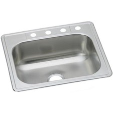 Dayton DSE125221 25x22" SS Drop-In Kitchen Sink Single Bowl 1 Hole
