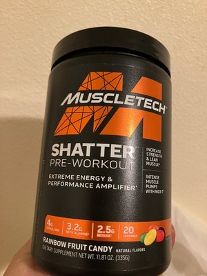 MuscleTech, Shatter Pre-Workout Rainbow Fruit Candy, 11.81 oz READ
