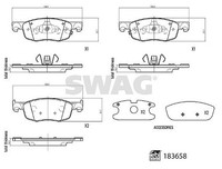 Swag Bremsbelagsatz, Scheibenbremse Vorderachse U.A. FüR Mazda, Toyota