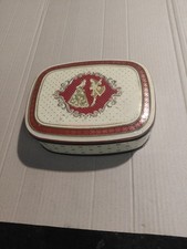 Alte Blechdose Eduscho Kaffee Bremen, Europahafen, mitte 1950, Rokokopaar