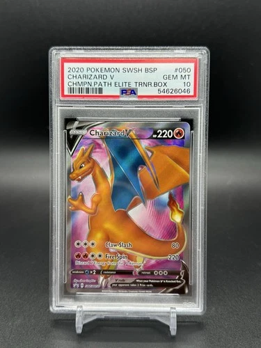 2020 Pokémon Champions Path ETB Promo Charizard V SWSH050 PSA Gem Mint 10
