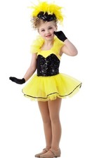 Lot of 3 Show Business YELLOW Child X-Small Dance Costume Ballet Tutu  Gloves